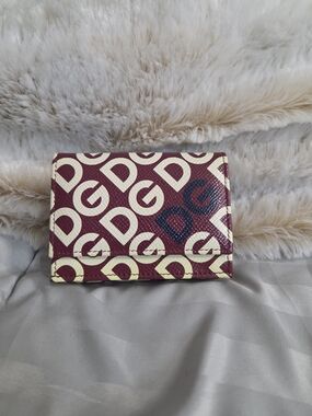 Dolce & Gabbana "DG" Mania Print Leather Small Trifold Continental Wallet